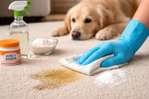 odstranění zvířecí moči z koberce